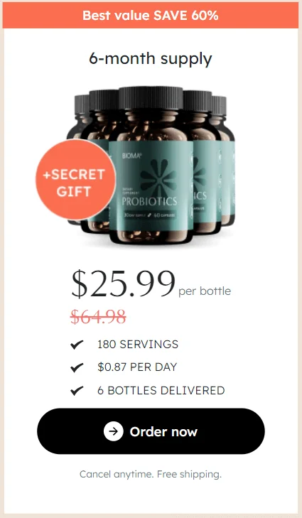 bioma GLP-1 6 bottles price